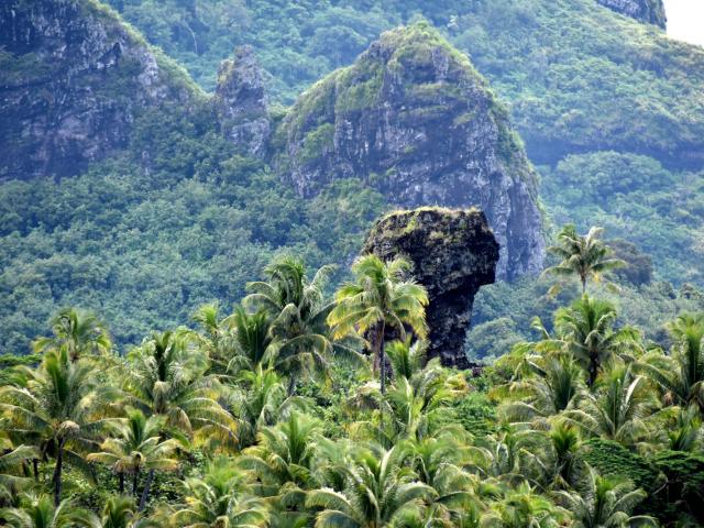 Vue sur les montagnes de Bora Bora © Tahiti Tourisme