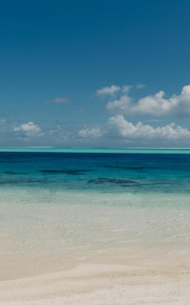 Panorama of Matira Beach in Bora Bora - Tahiti Tourisme © Marc Gerard Photography