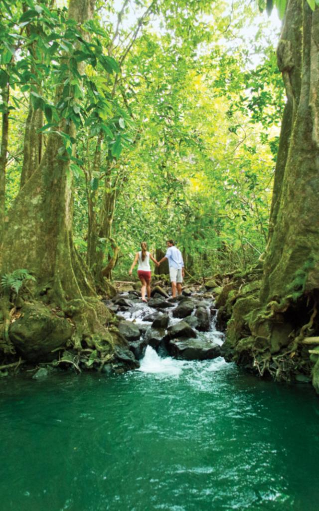 Randonnée Pédestre En Couple à Tahiti Tahiti Tourisme © Grégoire Le Bacon