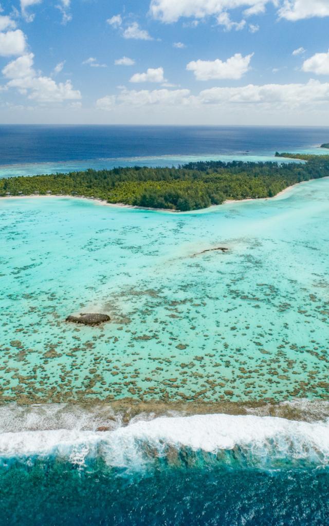 View from Drone over the Lagoon of Tetiaroa - Tahiti Tourisme © Tahiti Fly Shoot