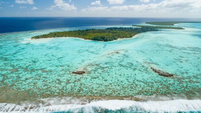 View from Drone over the Lagoon of Tetiaroa - Tahiti Tourisme © Tahiti Fly Shoot