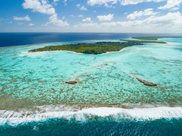 View from Drone over the Lagoon of Tetiaroa - Tahiti Tourisme © Tahiti Fly Shoot