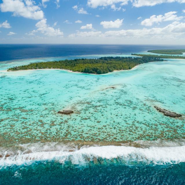 View from Drone over the Lagoon of Tetiaroa - Tahiti Tourisme © Tahiti Fly Shoot