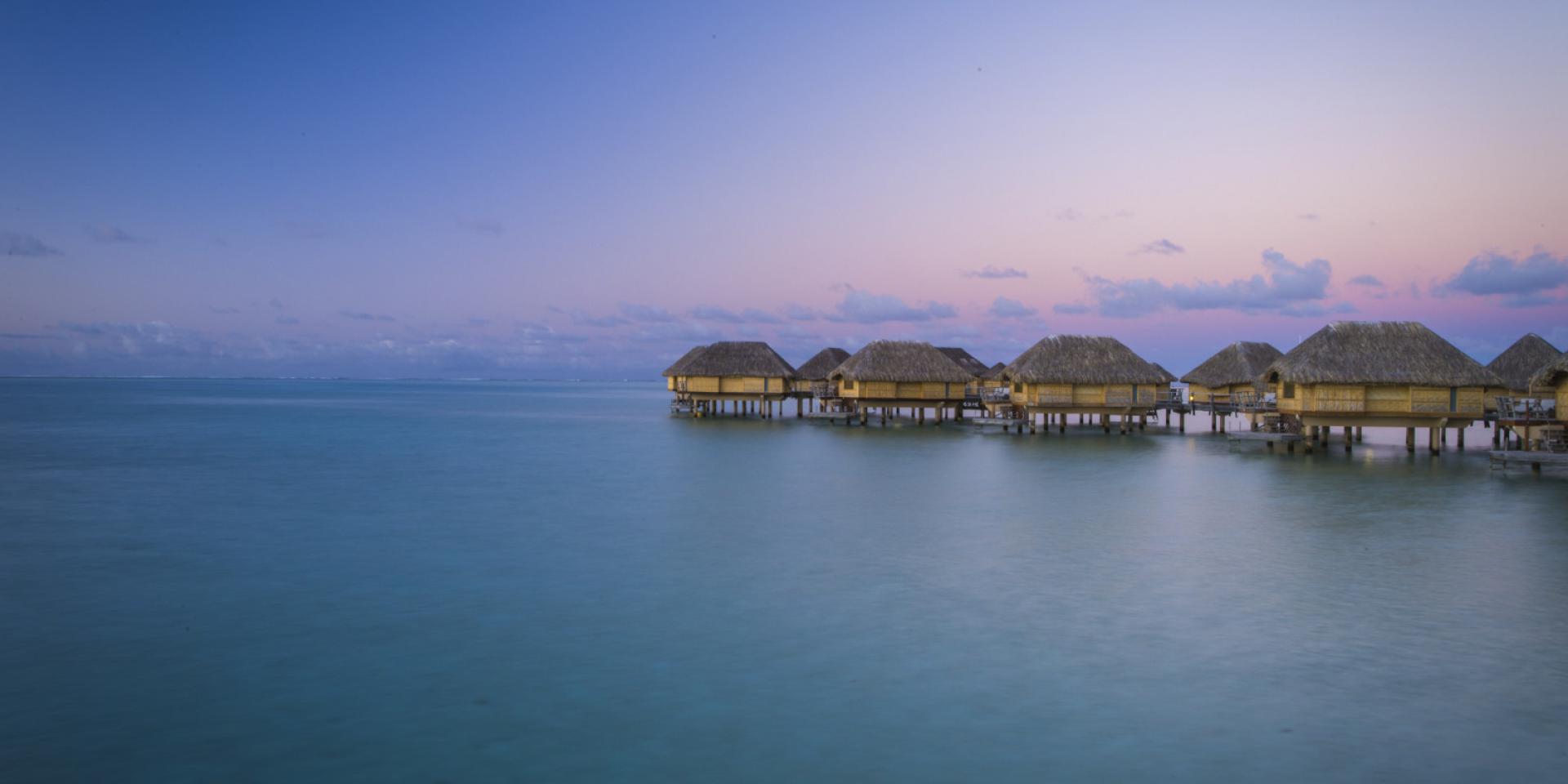 Overwater bungalow at the Hotel Le Taha'a