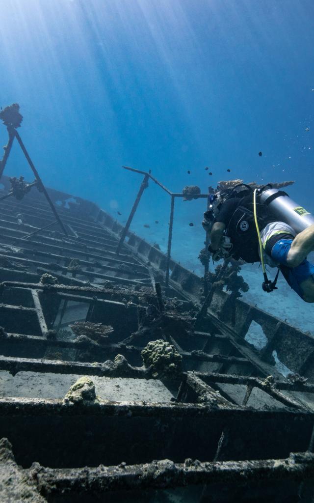 Plongée Sous Marine à Proximité D'une épave De Bateau © Mark Fitz