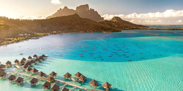 Vue Aérienne Lagon Bora Bora - Tahiti Tourisme © Stéphane Mailion Photography