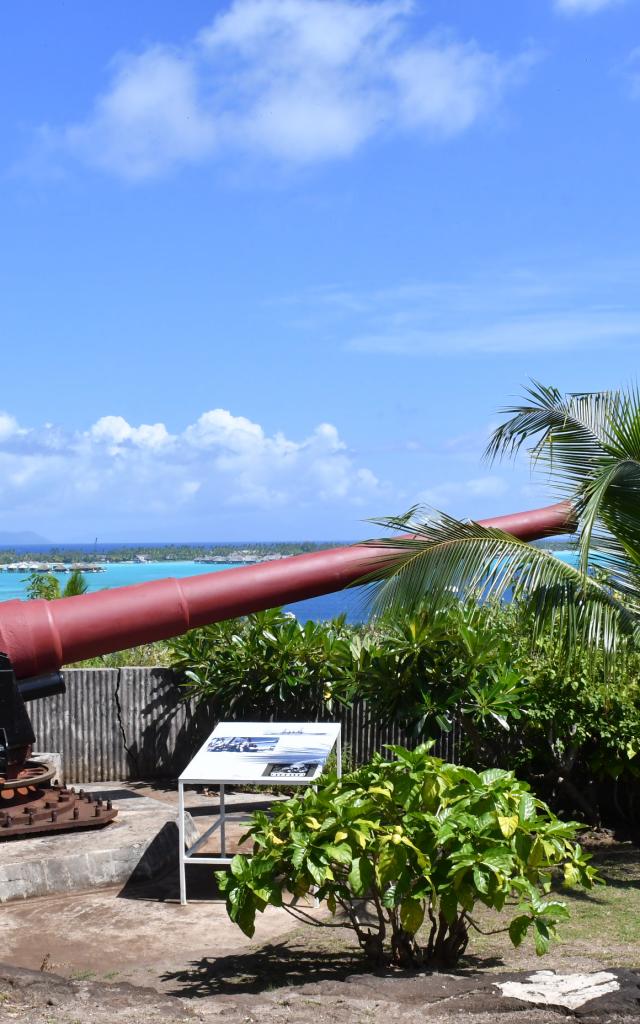 American Military Cannon at Ha'amaire in Bora Bora