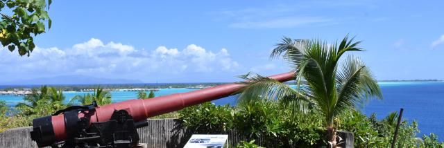 Profil D'un Canon Militaire Sur Le Site Ha'amaire à Bora Bora - Association Mémoire Polynésienne