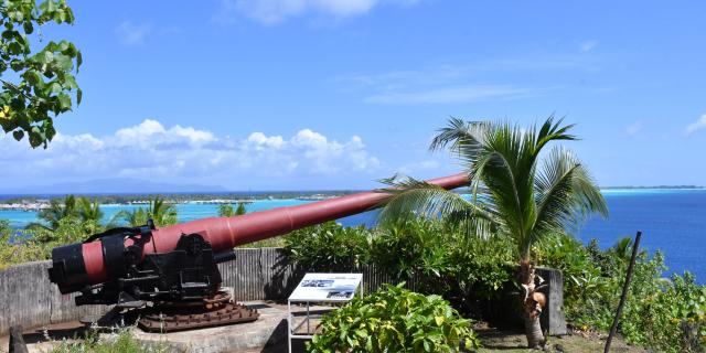 American Military Cannon at Ha'amaire in Bora Bora