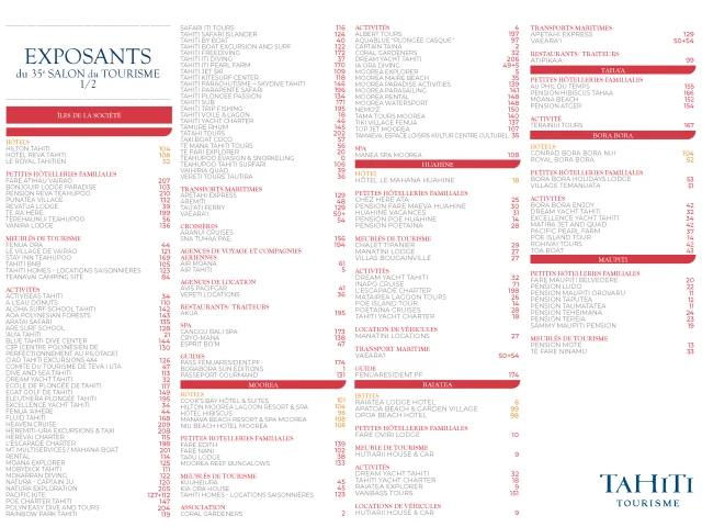 Utilitaire A4 Salon Du Tourisme Septembre 2025 Exposants1